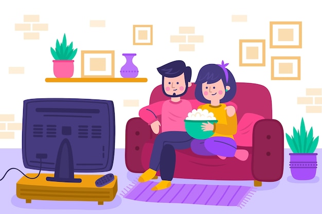 People enjoying premium IPTV streaming service at home
