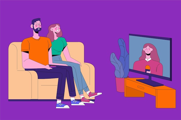 People watching news on multiple devices with IPTV
