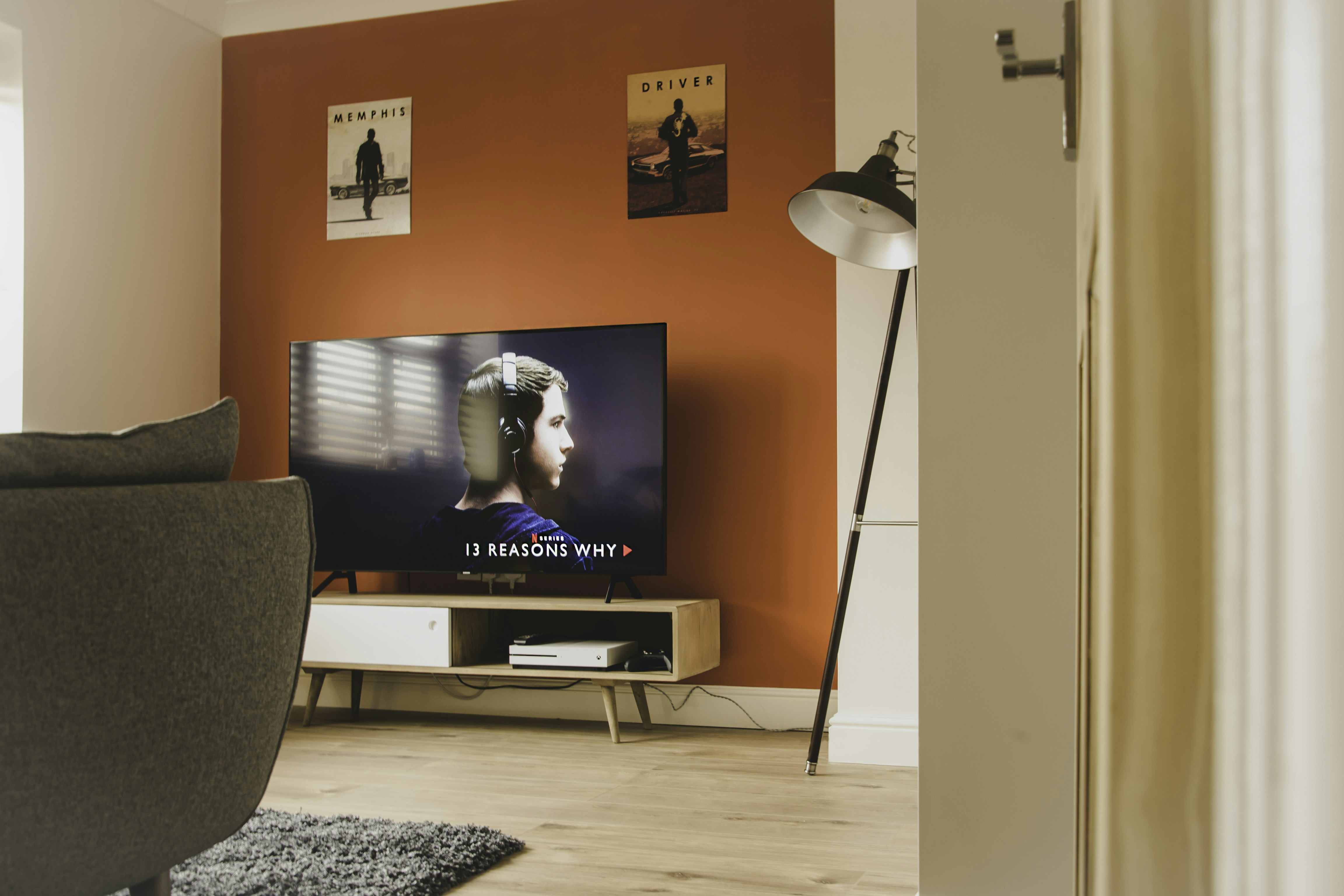 Modern entertainment setup with TV